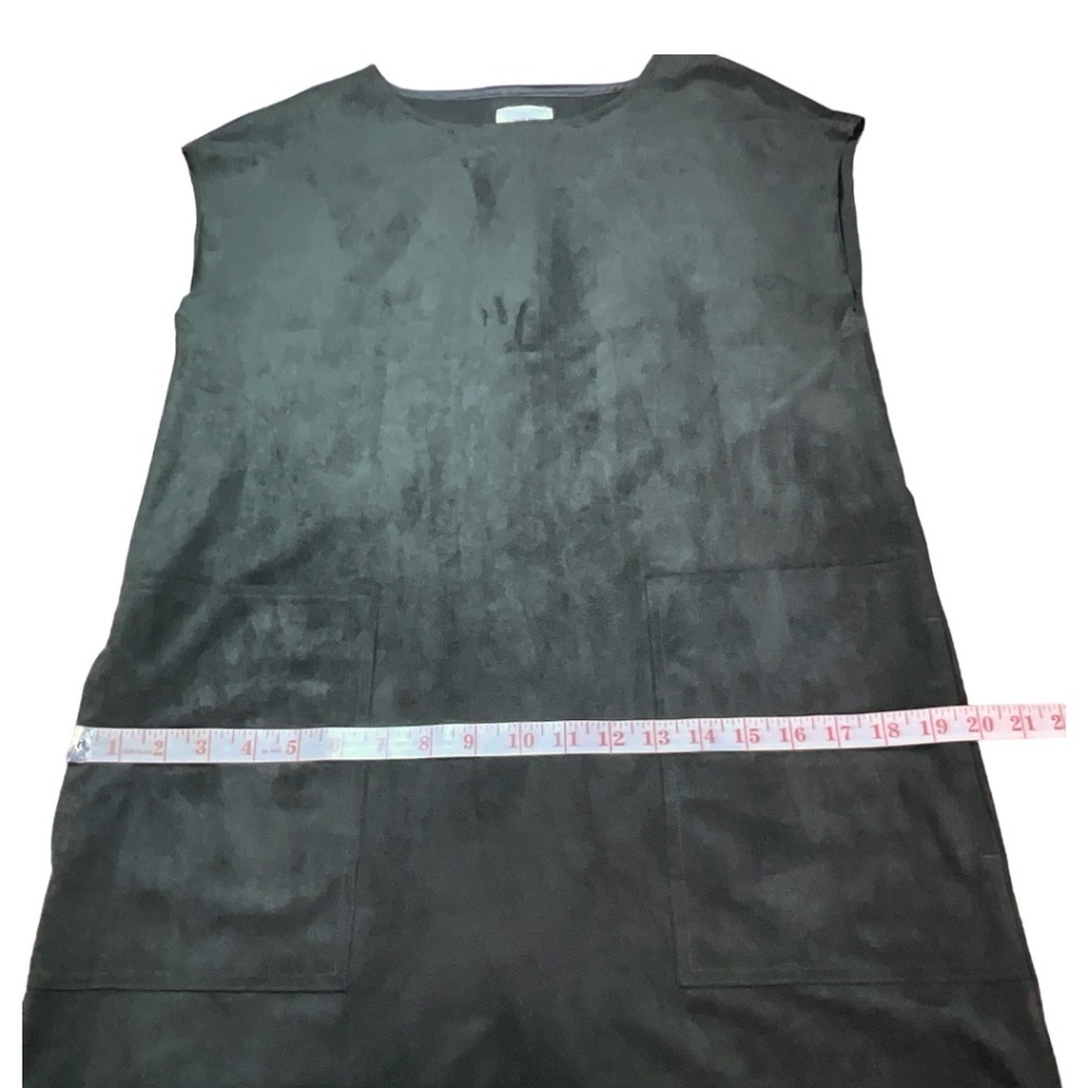Aritzia Sleeveless Nori Faux Suede Mini Shift Dress in Olive - Picture 6 of 9